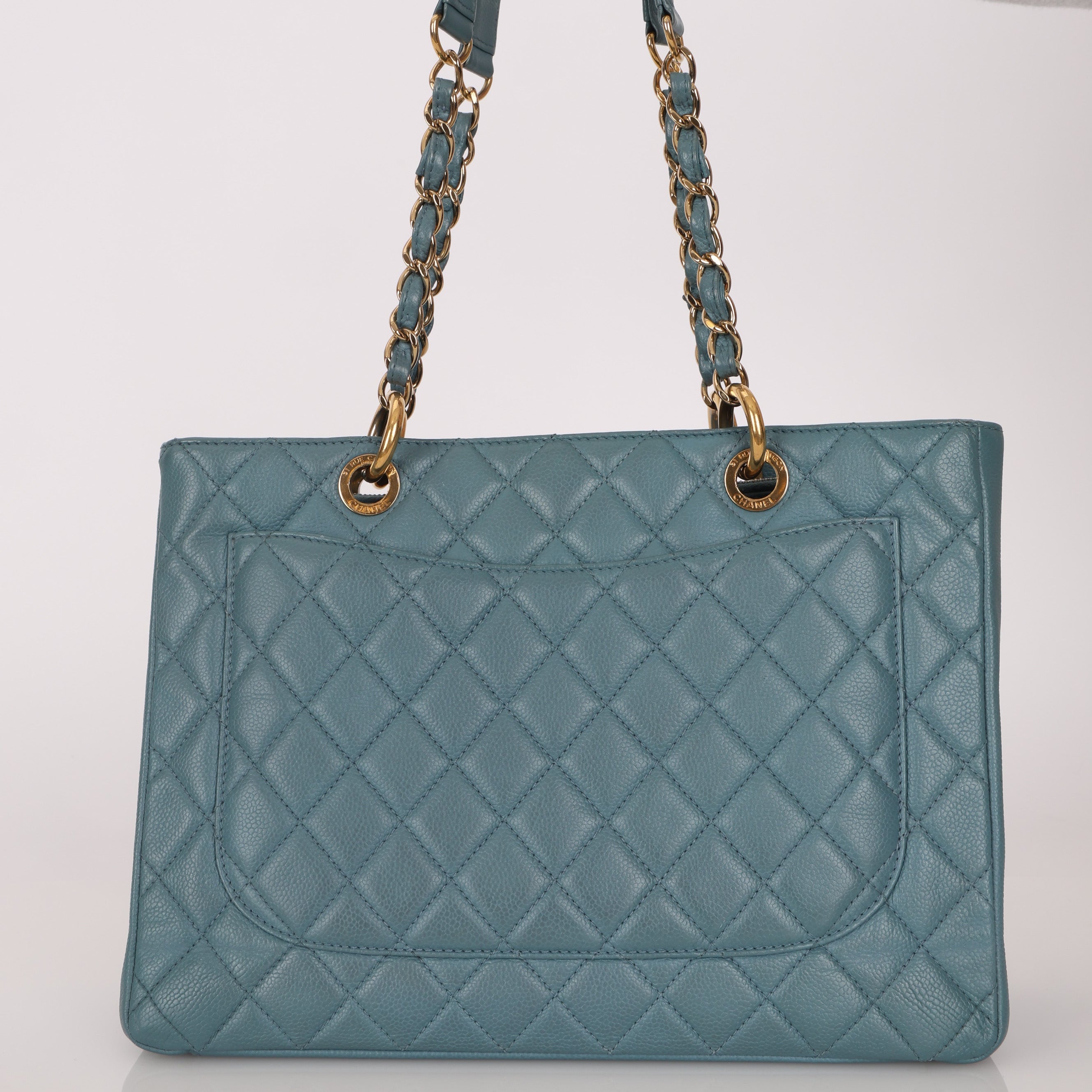 Chanel 2011 Teal Grand Shopping Tote