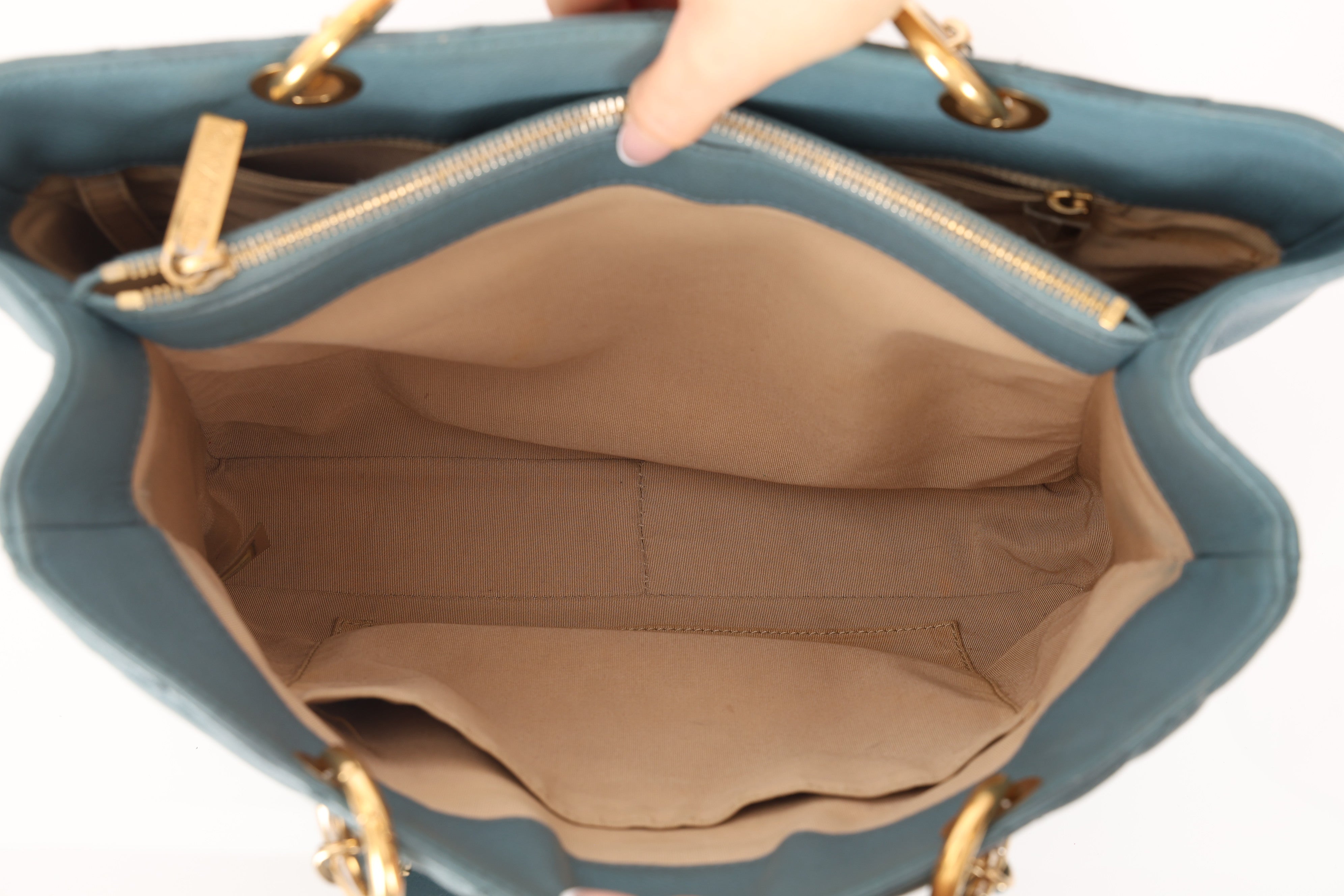 Chanel 2011 Teal Grand Shopping Tote