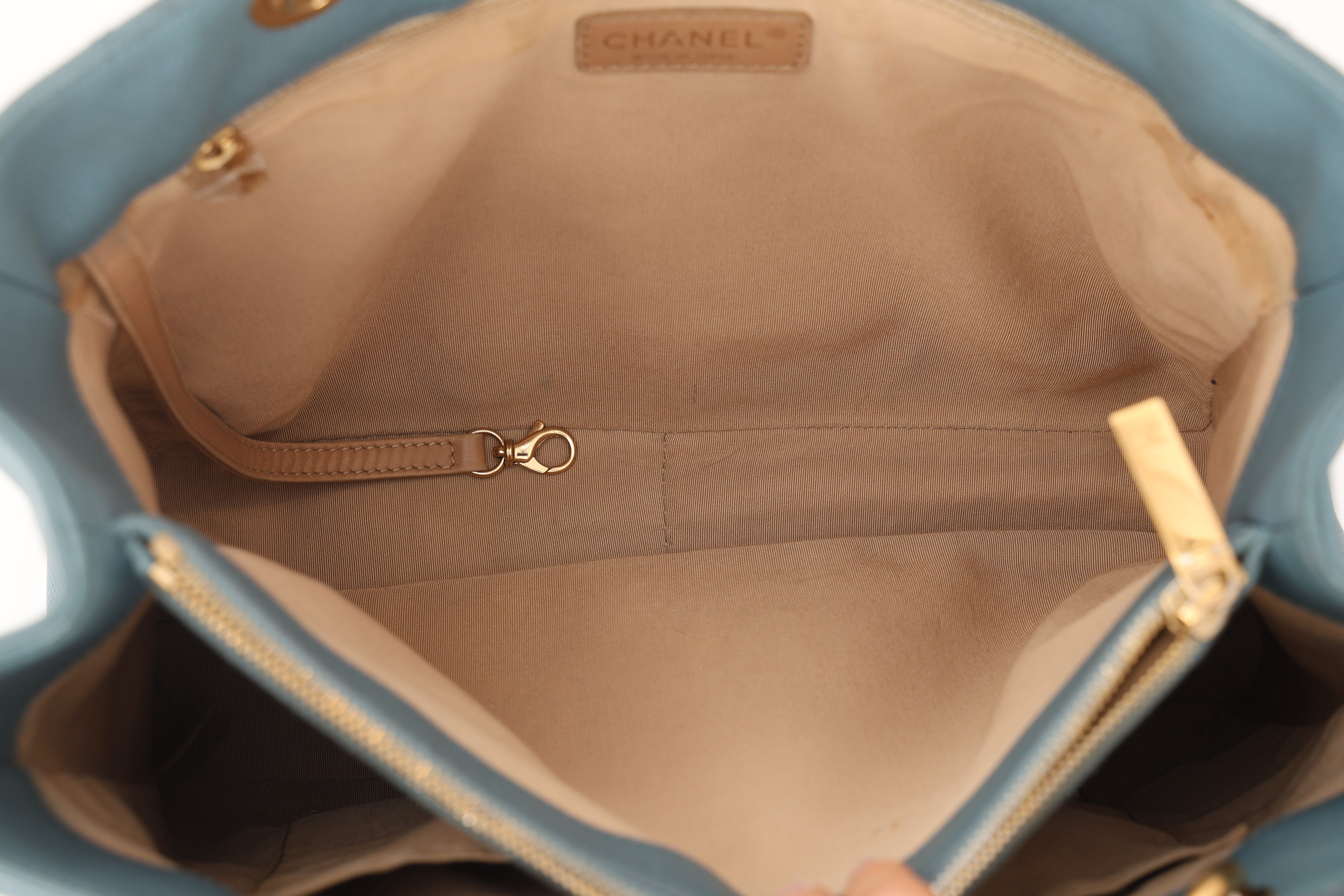 Chanel 2011 Teal Grand Shopping Tote