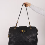 Rare Chanel 1996 Lambskin Supermodel Tote 24K GP