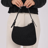 Fendi Black Zucchino Oyster Bag