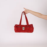 Prada Red Suede East West Flap