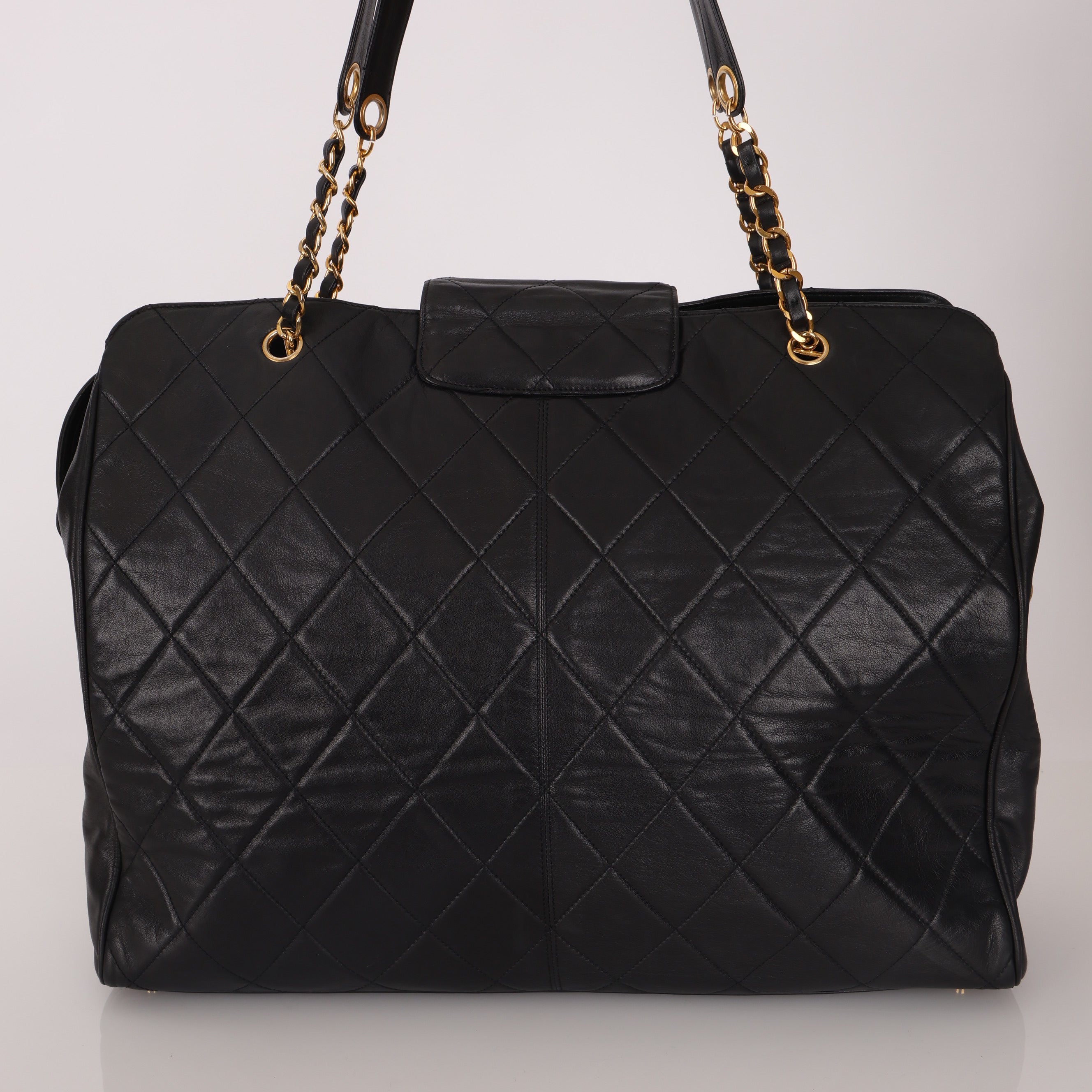 Rare Chanel 1996 Lambskin Supermodel Tote 24K GP