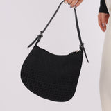 Fendi Black Zucchino Oyster Bag