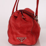 Prada Red Suede East West Flap