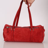 Prada Red Suede East West Flap