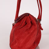 Prada Red Suede East West Flap