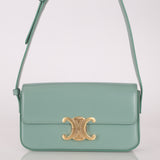 Celine Sea Foam Box Shiny Calfskin Claude Shoulder Bag