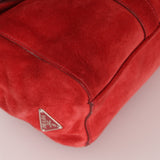 Prada Red Suede East West Flap