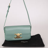 Celine Sea Foam Box Shiny Calfskin Claude Shoulder Bag