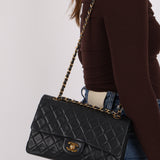 Chanel 1995 Lambskin Classic Medium Double Flap 24K GP