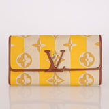 Louis Vuitton Striped Canvas Capucines Long Wallet