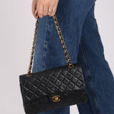Chanel 1995 Lambskin Classic Medium Double Flap 24K GP