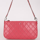 Chanel 2014 Lambskin Thin Stitch Pochette