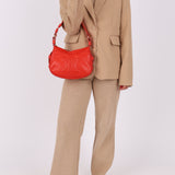 Celine Triomphe Red Shoulder Bag