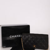 Chanel 1980s Lambskin Mini Bijoux Chain Turnlock Full Flap
