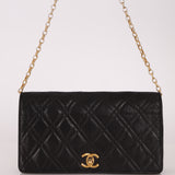 Chanel 1980s Lambskin Mini Bijoux Chain Turnlock Full Flap