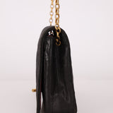 Chanel 1980s Lambskin Mini Bijoux Chain Turnlock Full Flap