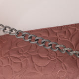 Chanel 2004 Metallic Rose-Gold Camellia Chain Pochette