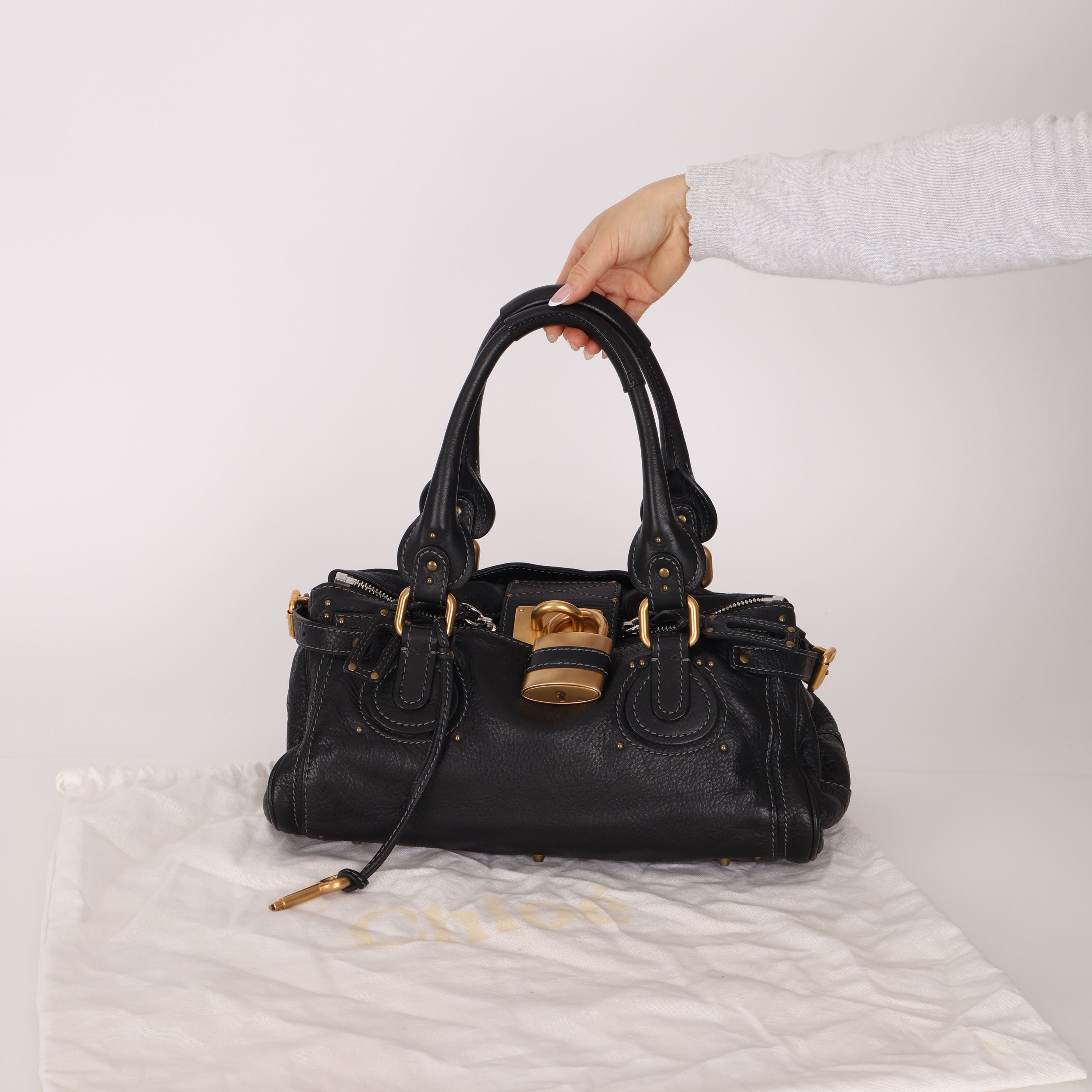 Chloe Black Medium Paddington Bag