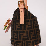 Rare Fendi Zucca Crystal Orchid Bucket Bag