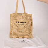 Prada Crochet Logo Tote