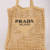 Prada Crochet Logo Tote
