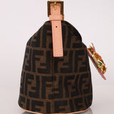 Rare Fendi Zucca Crystal Orchid Bucket Bag