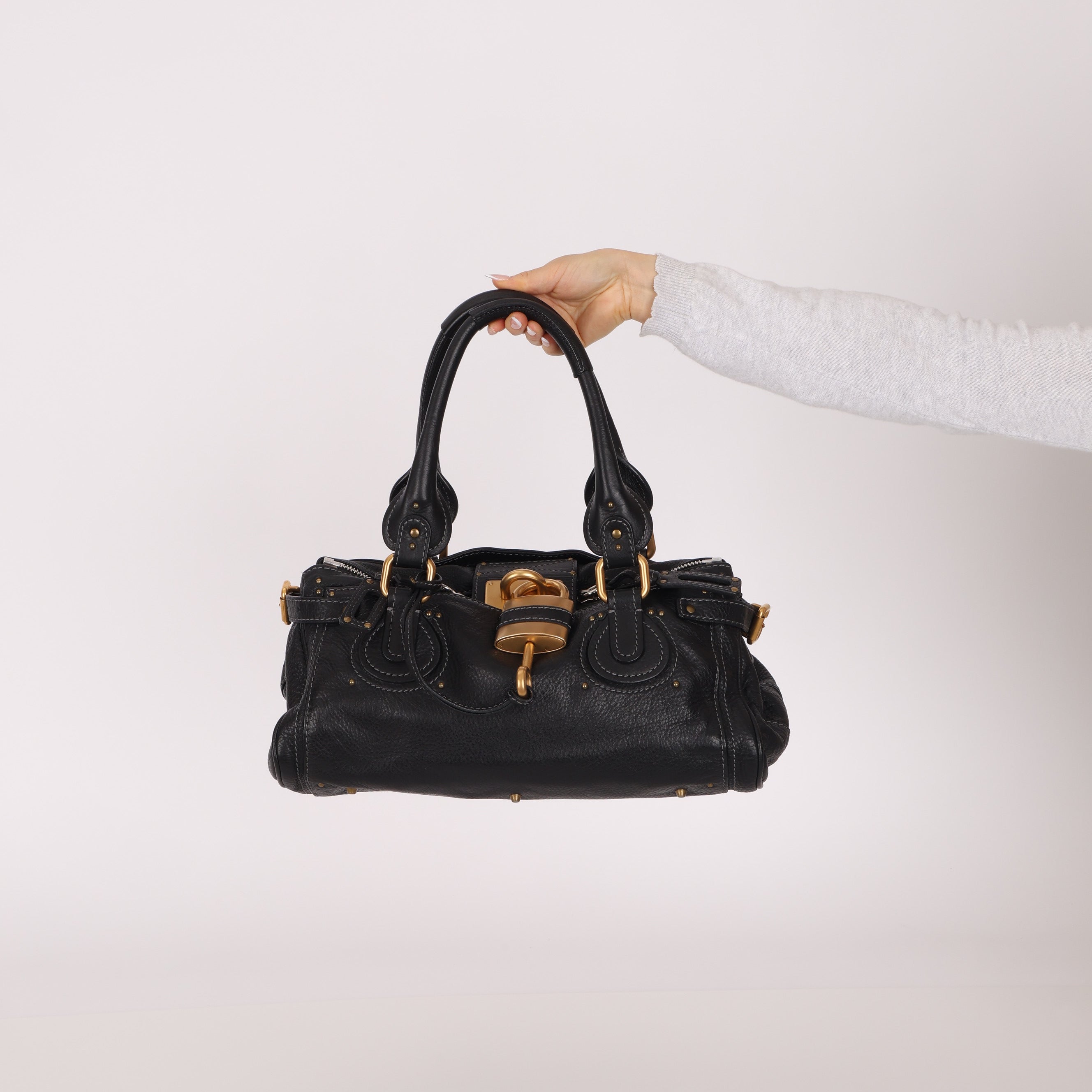 Chloe Black Medium Paddington Bag