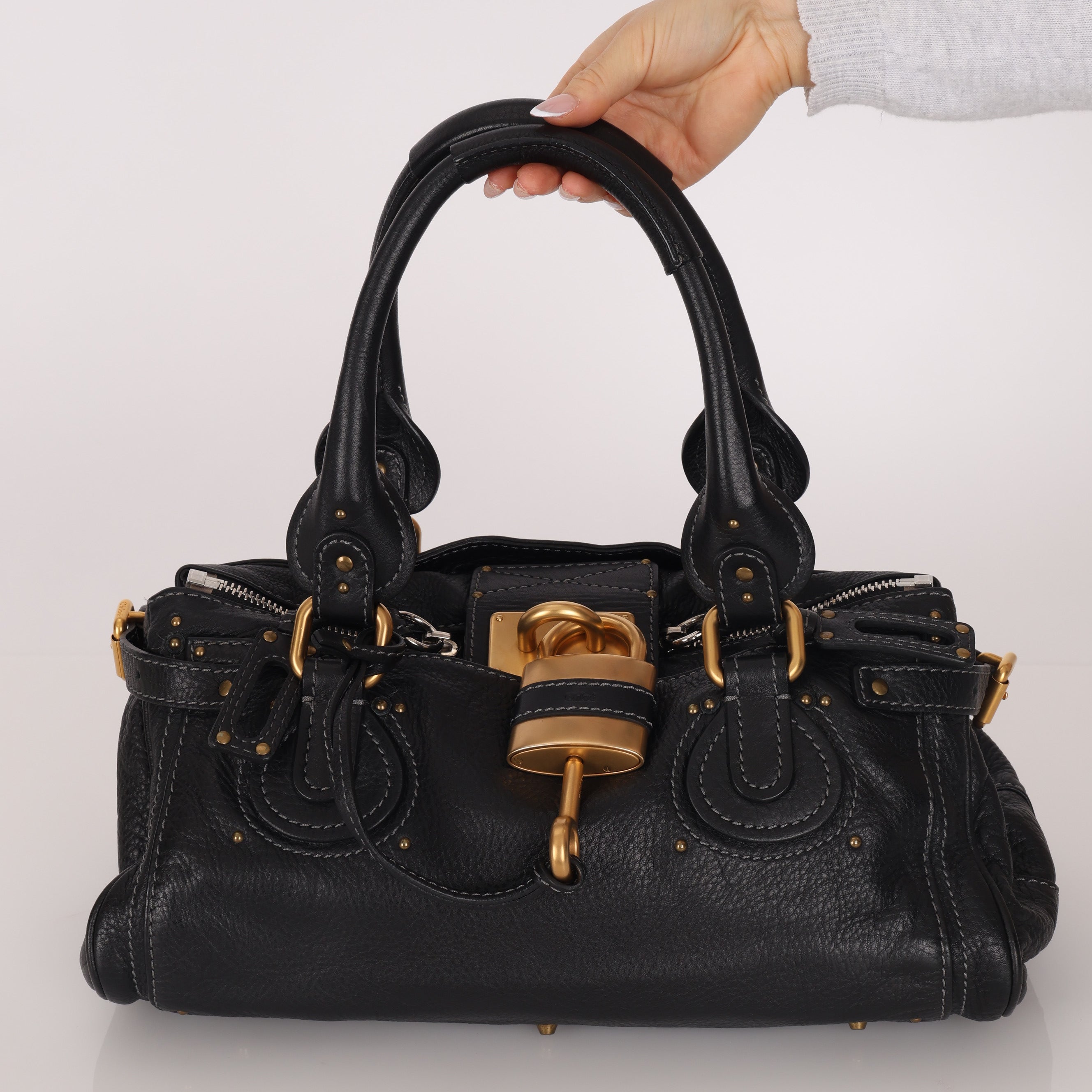 Chloe Black Medium Paddington Bag