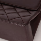 Ultra-Rare Chanel 1991 Dark Bordeaux Lambskin Maxi Double CC Flap Bag 24K GP