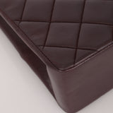 Ultra-Rare Chanel 1991 Dark Bordeaux Lambskin Maxi Double CC Flap Bag 24K GP