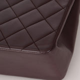 Ultra-Rare Chanel 1991 Dark Bordeaux Lambskin Maxi Double CC Flap Bag 24K GP