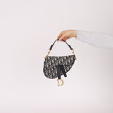 Dior 2018 Oblique Mini Saddle Bag w/ Strap
