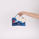 Ultra-Rare Chanel 2002 Denim Surf Line Flap Bag
