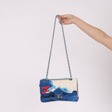Ultra-Rare Chanel 2002 Denim Surf Line Flap Bag