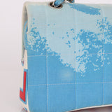 Ultra-Rare Chanel 2002 Denim Surf Line Flap Bag