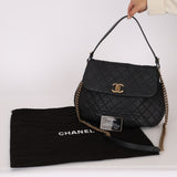 Chanel 2012 Caviar Country Chic Flap Messenger Bag
