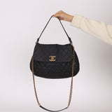 Chanel 2012 Caviar Country Chic Flap Messenger Bag