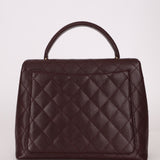 Rare Chanel 2001 Bordeaux Caviar Kelly Top Handle 24K GP
