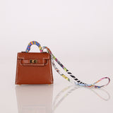 Hermès 2021 Gold Tadelakt Micro Kelly Twilly Bag Charm GHW