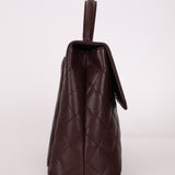 Rare Chanel 2001 Bordeaux Caviar Kelly Top Handle 24K GP