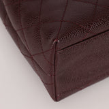 Rare Chanel 2001 Bordeaux Caviar Kelly Top Handle 24K GP