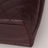 Rare Chanel 2001 Bordeaux Caviar Kelly Top Handle 24K GP
