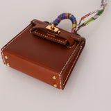 Hermès 2021 Gold Tadelakt Micro Kelly Twilly Bag Charm GHW