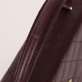 Rare Chanel 2001 Bordeaux Caviar Kelly Top Handle 24K GP