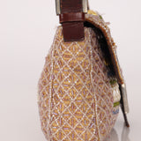 Limited Edition City Exclusive Fendi 2007 Canvas Beaded Baguette