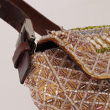 Limited Edition City Exclusive Fendi 2007 Canvas Beaded Baguette