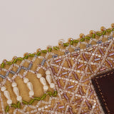 Limited Edition City Exclusive Fendi 2007 Canvas Beaded Baguette