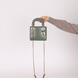Dior 2015 Glossy Watersnake Chain Mini Lady Dior
